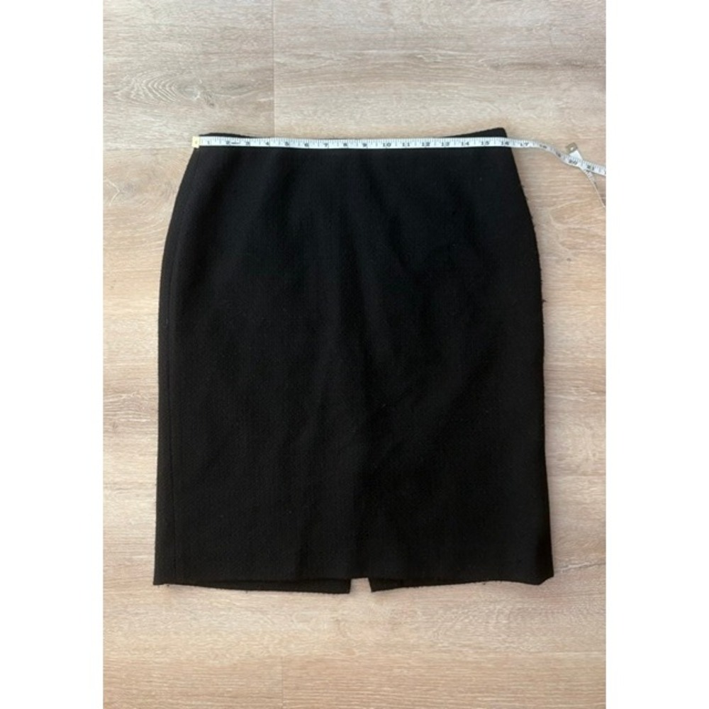 Ann Taylor Womens‎ Black Textured Pencil Skirt Size 10 Lined Knee Length Career